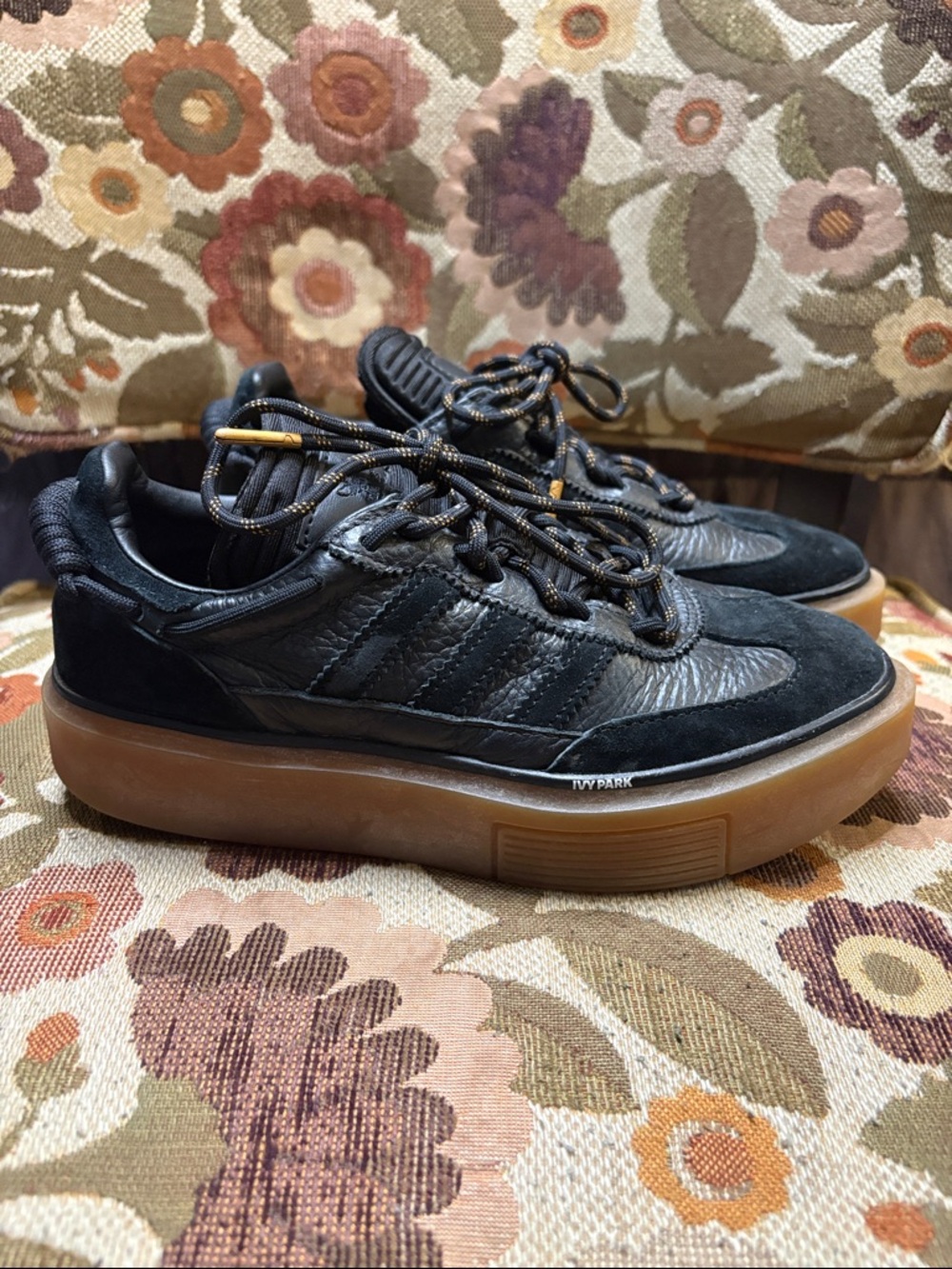 IVY PARK Black Low-Top Sneakers with Gum Sole